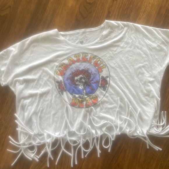 Free people x chaser grateful dead fringed tshirt - Picture 1 of 8